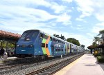 Tri-Rail Train # P626 arriving into Hollywood Station with a Rotem Consist being pushed by a BL36PH